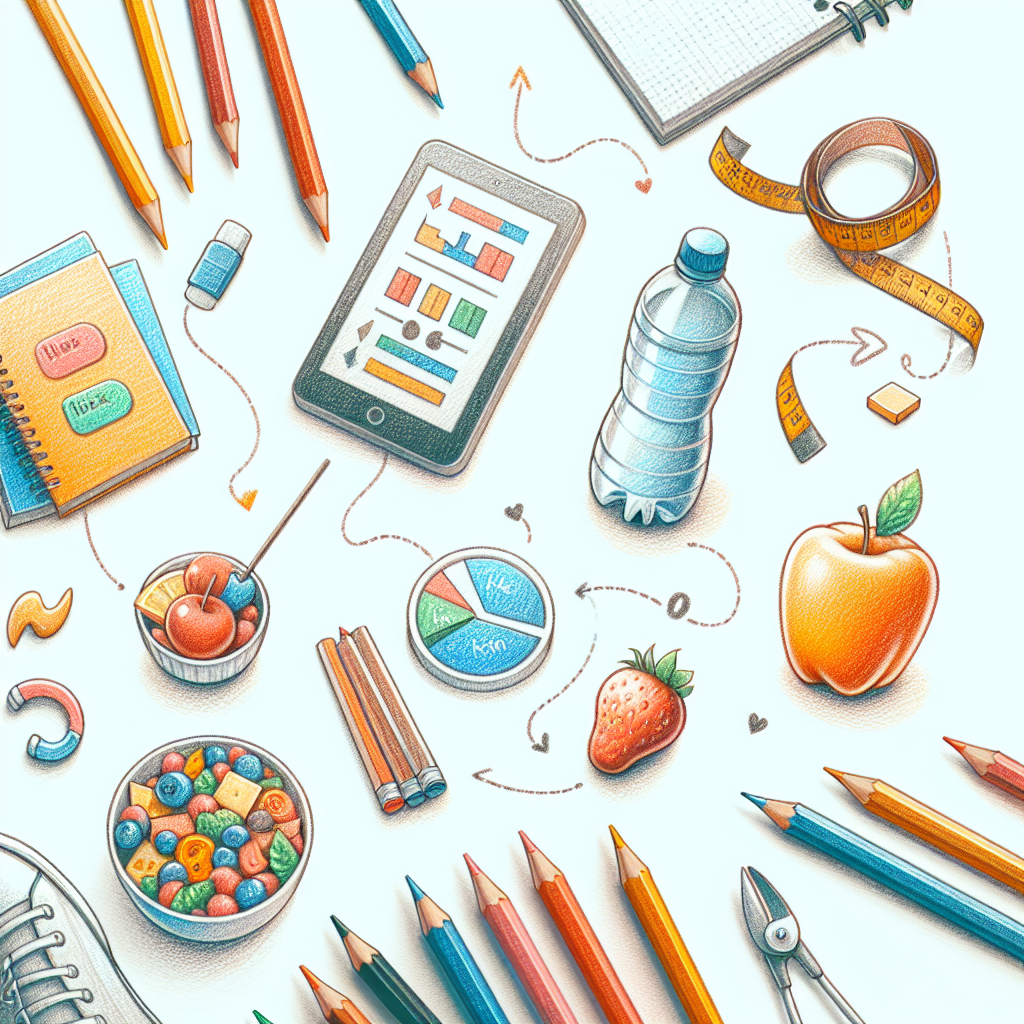Pastelková ilustrace znázorňující téma: Zdraví a výživa