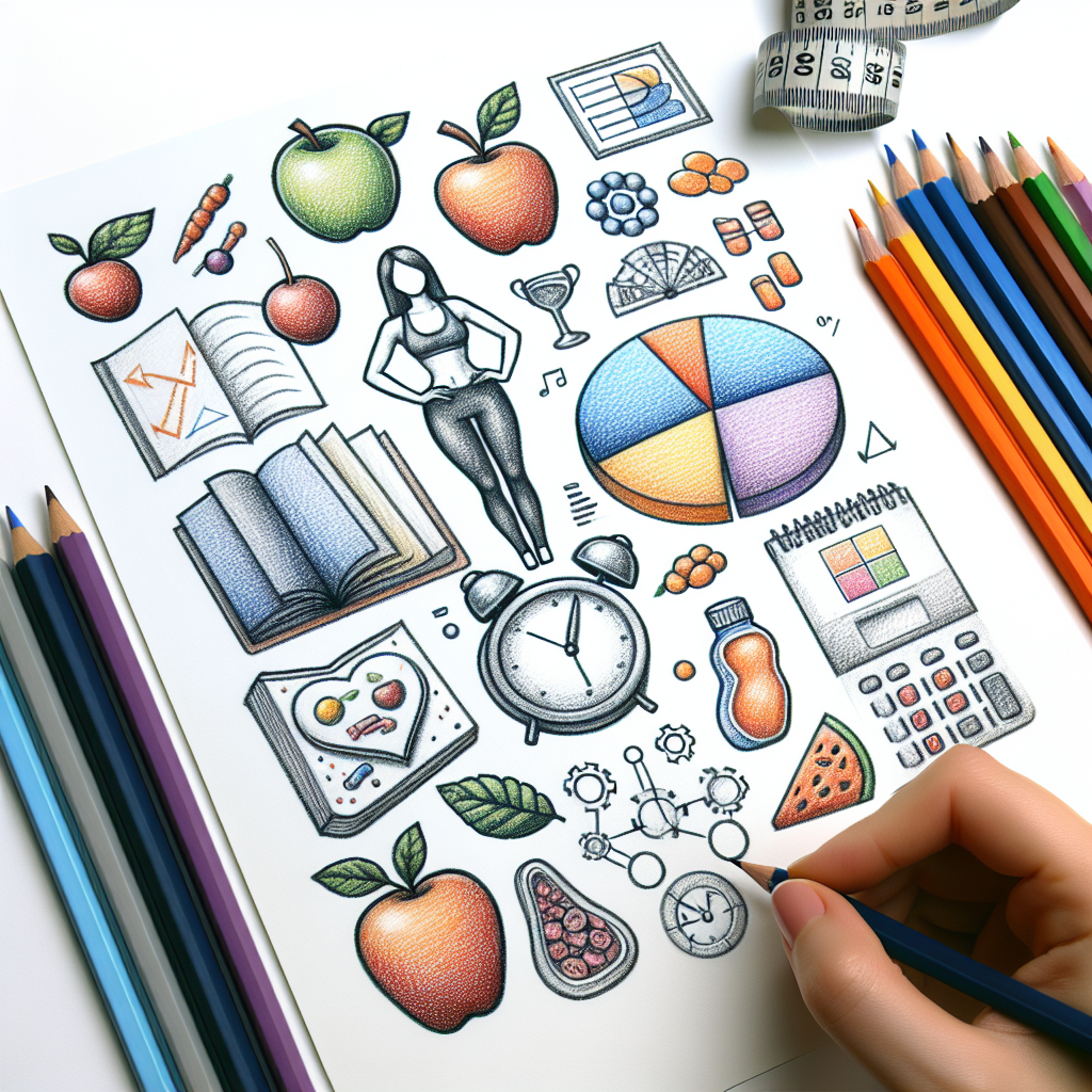 Pastelková ilustrace znázorňující téma: Hubnutí