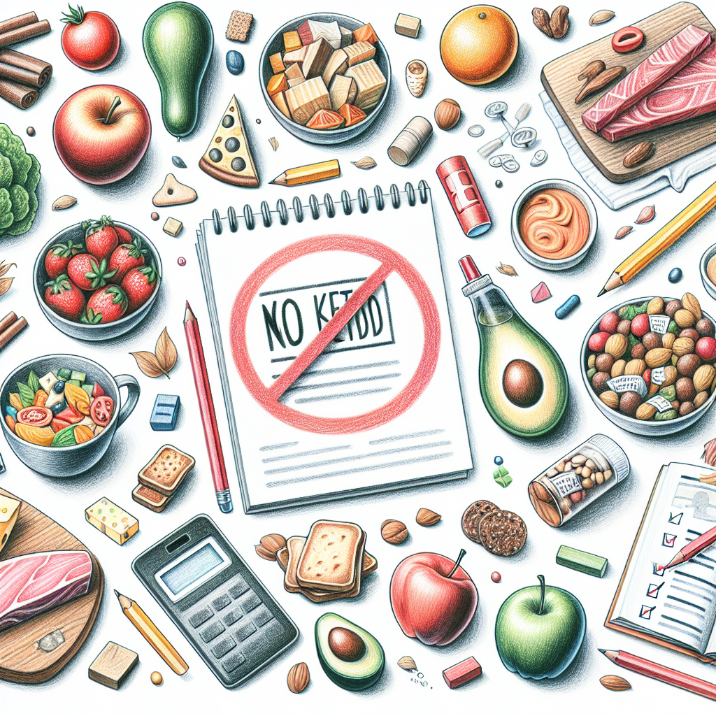 Pastelková ilustrace znázorňující téma: Ketonová dieta