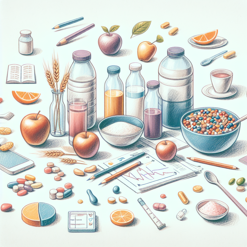 Pastelková ilustrace znázorňující téma: Výživa
