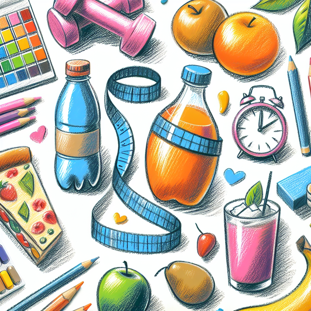 Pastelková ilustrace znázorňující téma: Zdravé stravování