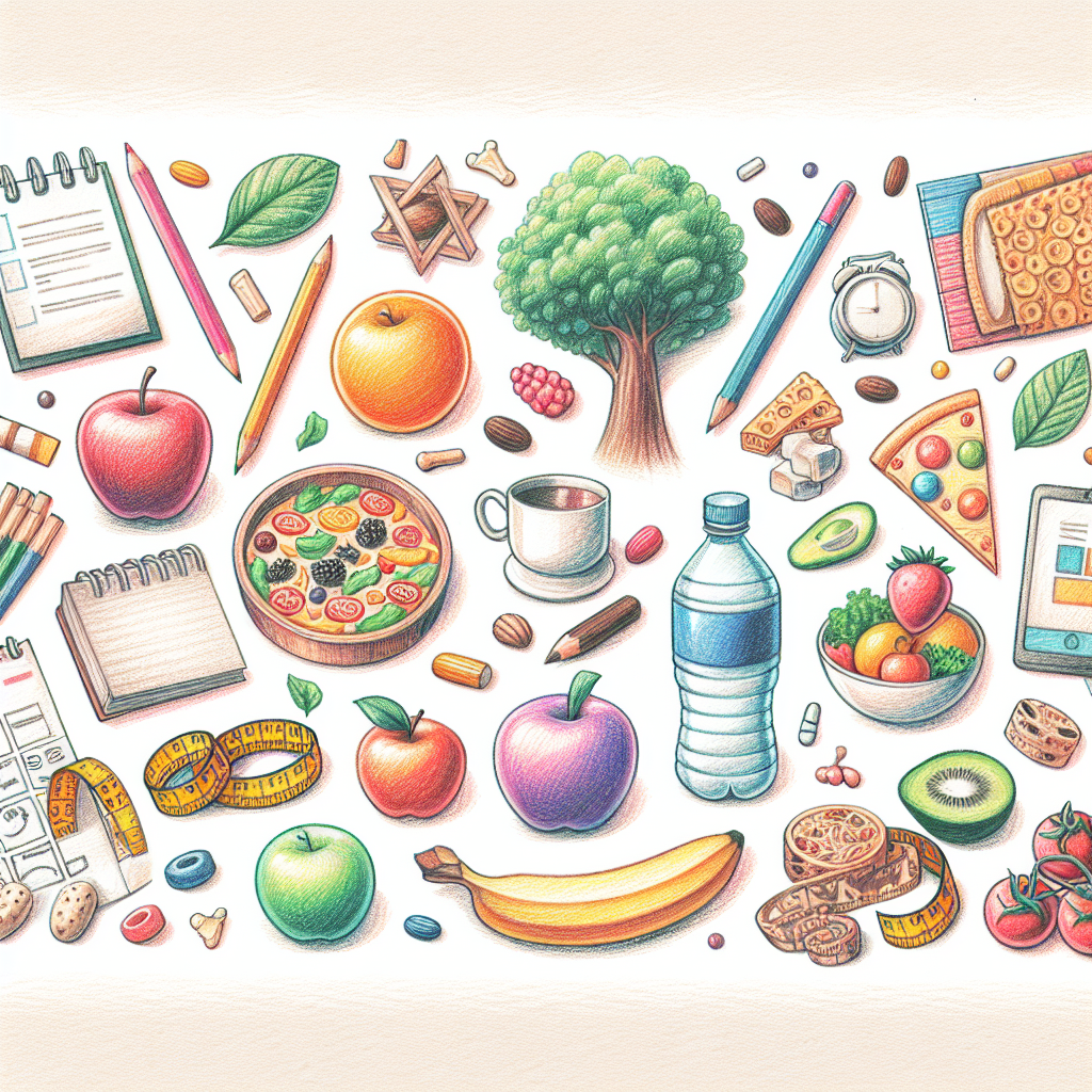 Pastelková ilustrace znázorňující téma: Výživa