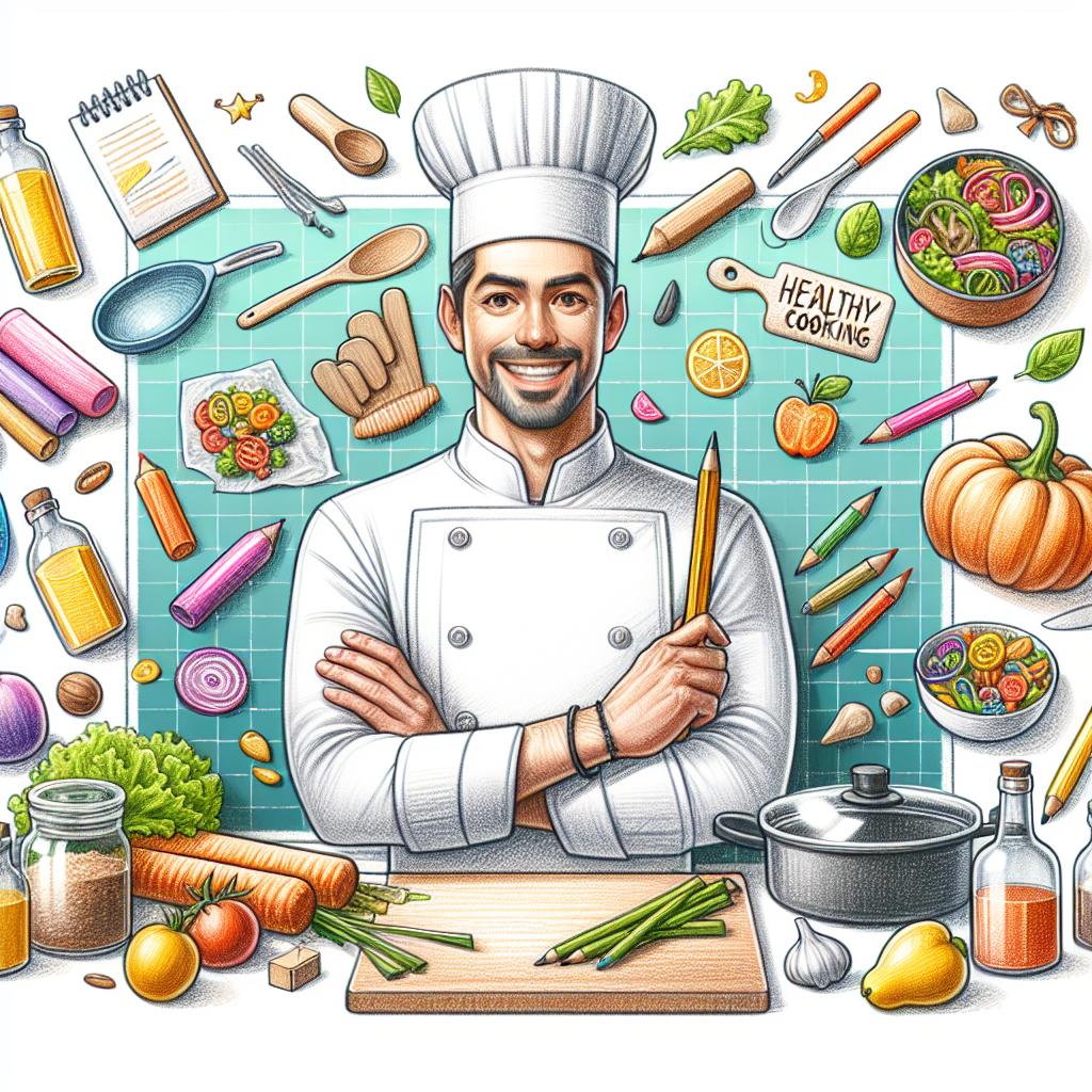 Pastelková ilustrace znázorňující téma: Gastronomie
