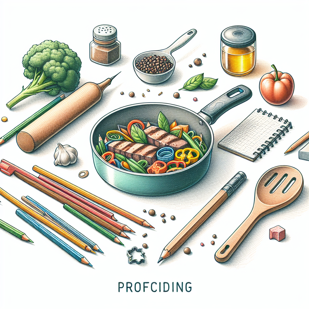 Pastelková ilustrace znázorňující téma: Gastronomie