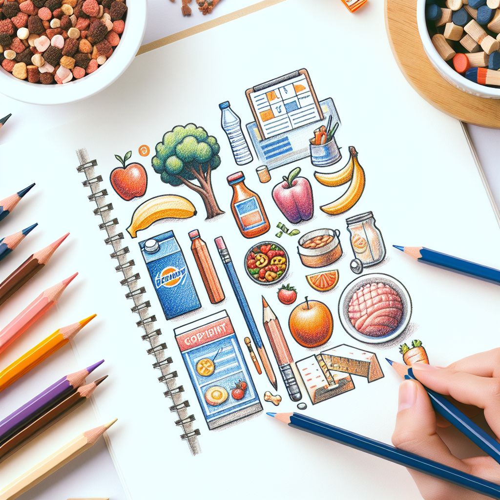 Pastelková ilustrace znázorňující téma: Zdravé stravování