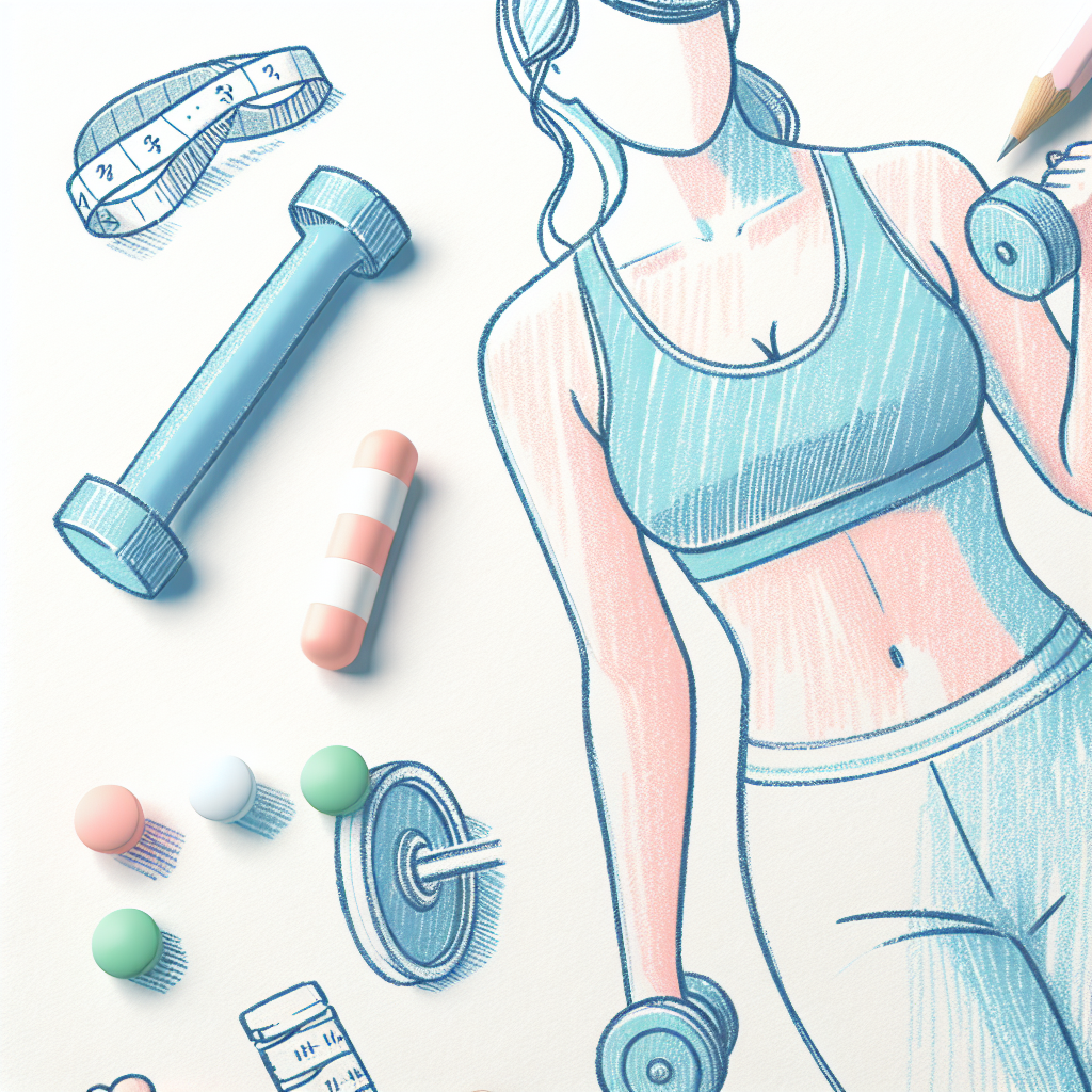 Pastelková ilustrace znázorňující téma: Hubnutí