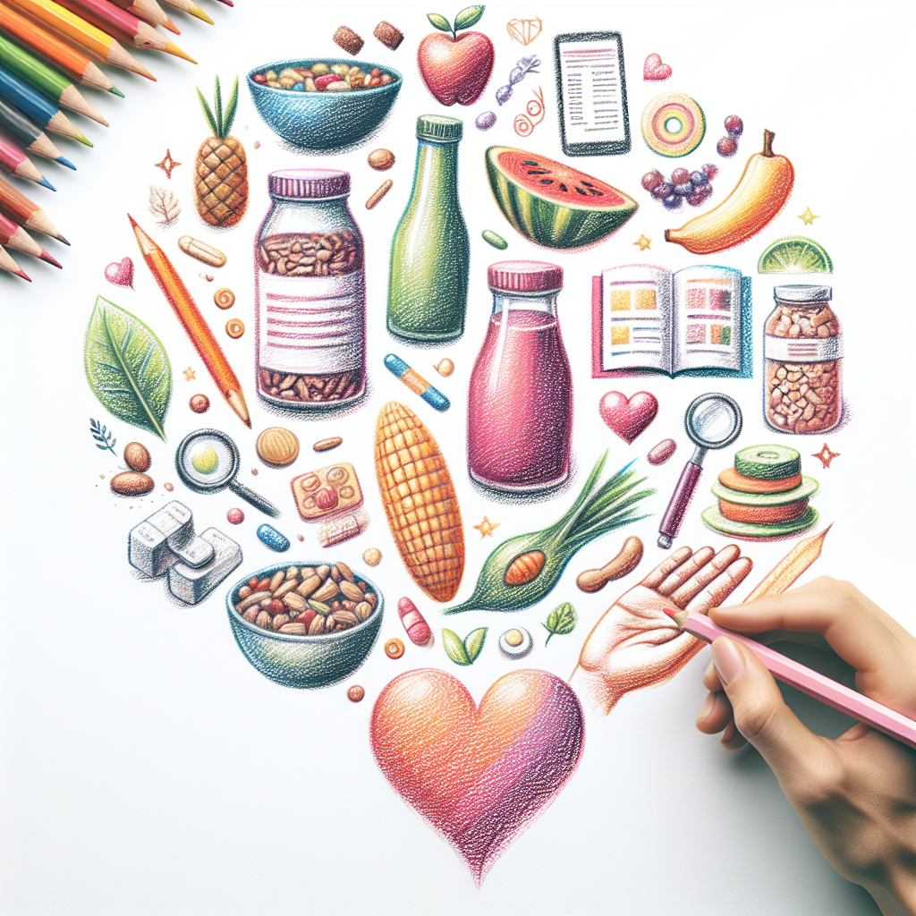 Pastelková ilustrace znázorňující téma: Zdravá výživa