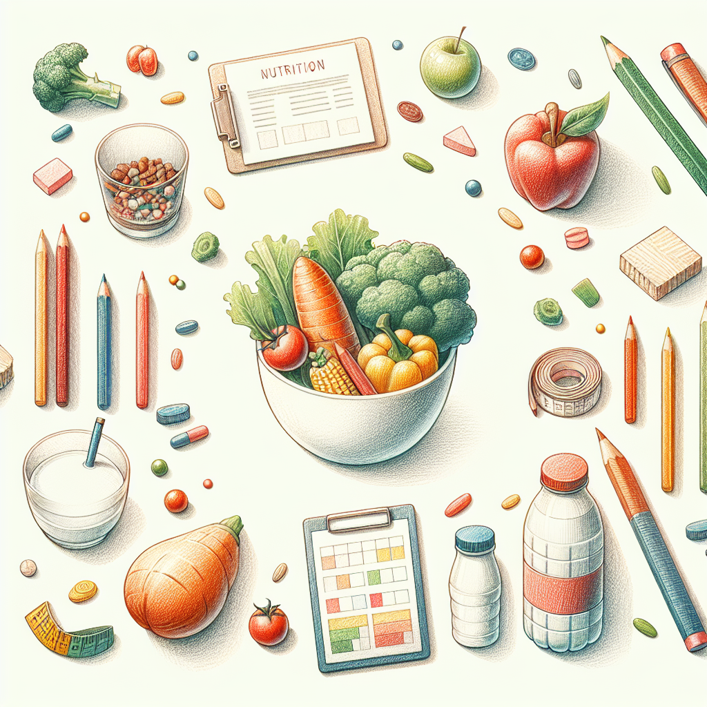 Pastelková ilustrace znázorňující téma: Zdravá výživa