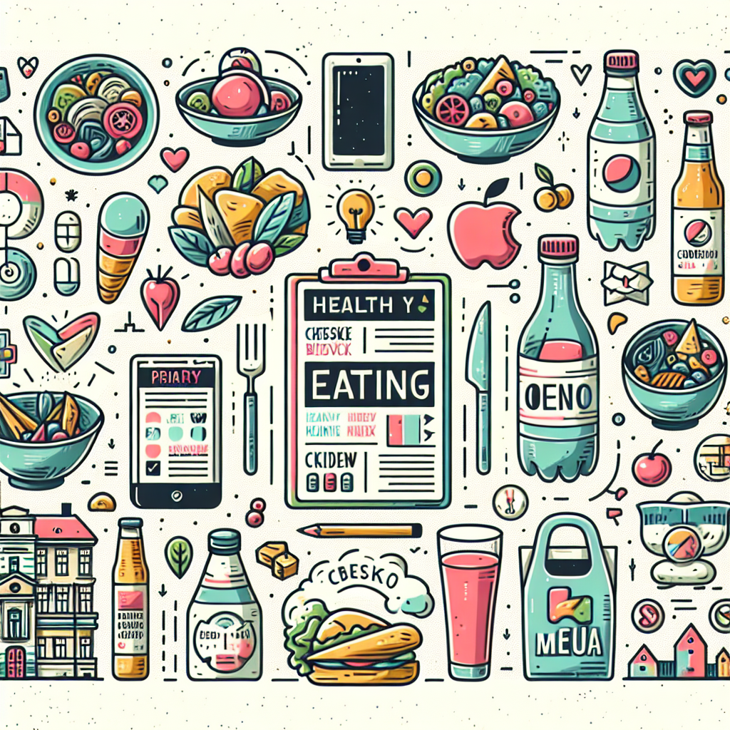 Pastelková ilustrace znázorňující téma: Zdravá výživa