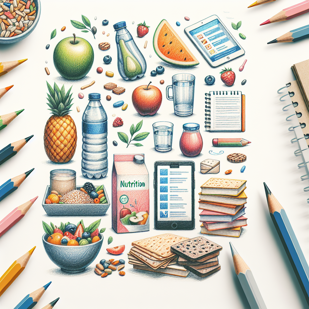 Pastelková ilustrace znázorňující téma: Zdravá výživa