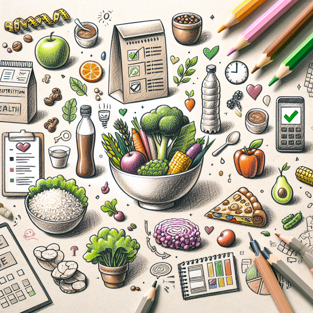 Pastelková ilustrace znázorňující téma: Zdravá výživa