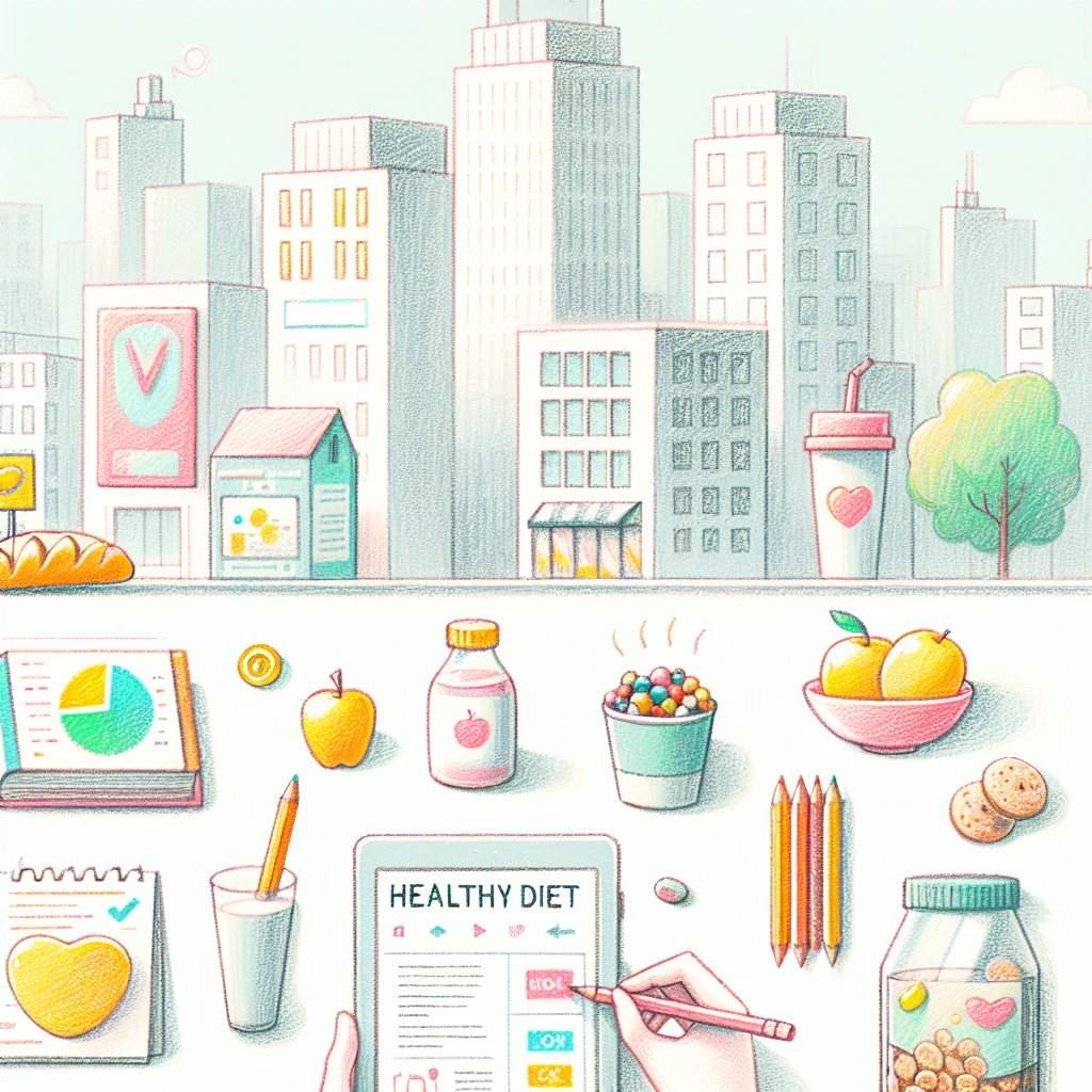 Pastelková ilustrace znázorňující téma: Zdravá výživa