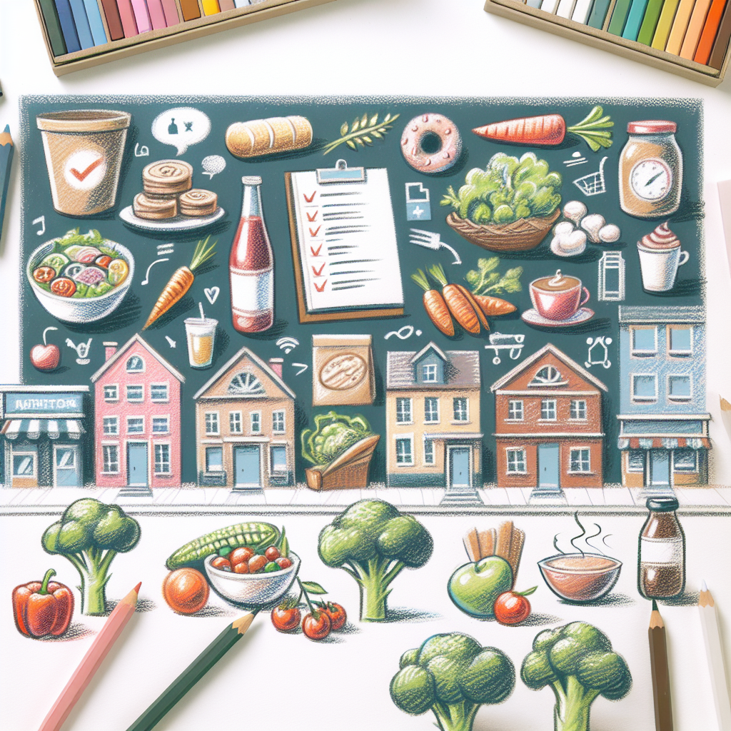 Pastelková ilustrace znázorňující téma: Zdravá výživa