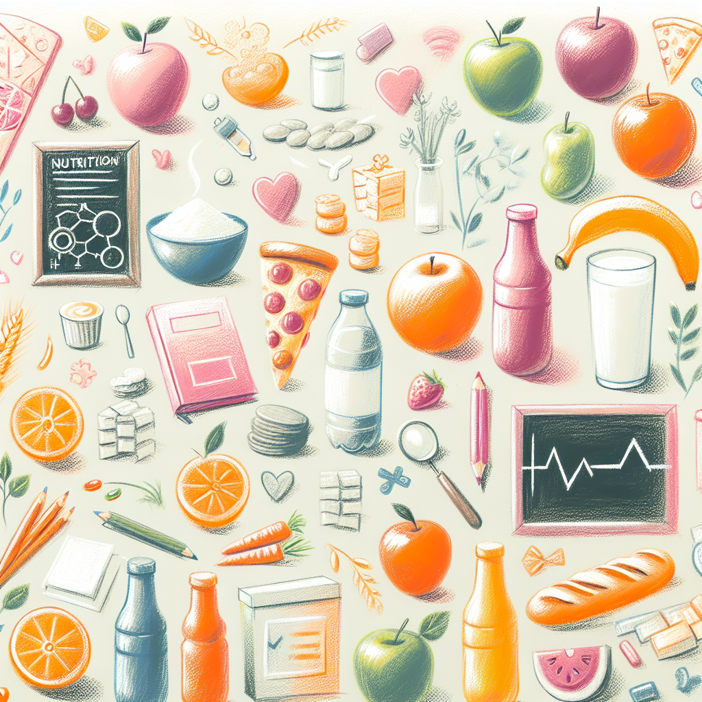 Pastelková ilustrace znázorňující téma: Zdravá výživa