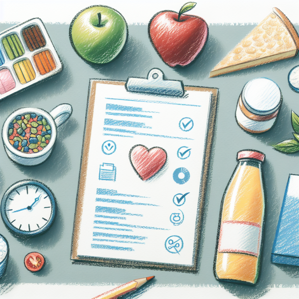 Pastelková ilustrace znázorňující téma: Zdravá výživa