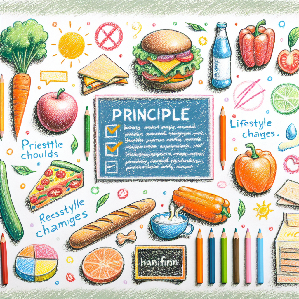 Pastelková ilustrace znázorňující téma: Zdravá výživa