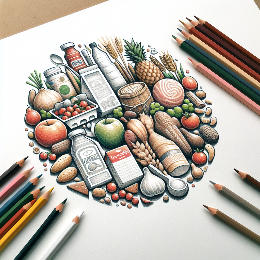Pastelková ilustrace znázorňující téma: Zdravá výživa