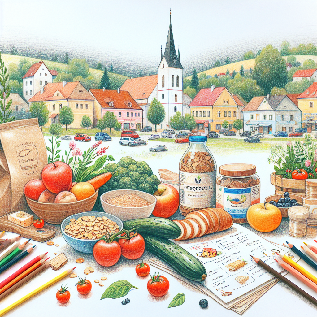 Pastelková ilustrace znázorňující téma: Zdravá výživa