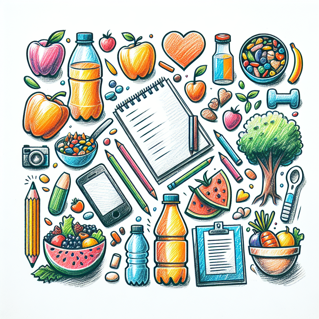 Pastelková ilustrace znázorňující téma: Zdravá výživa