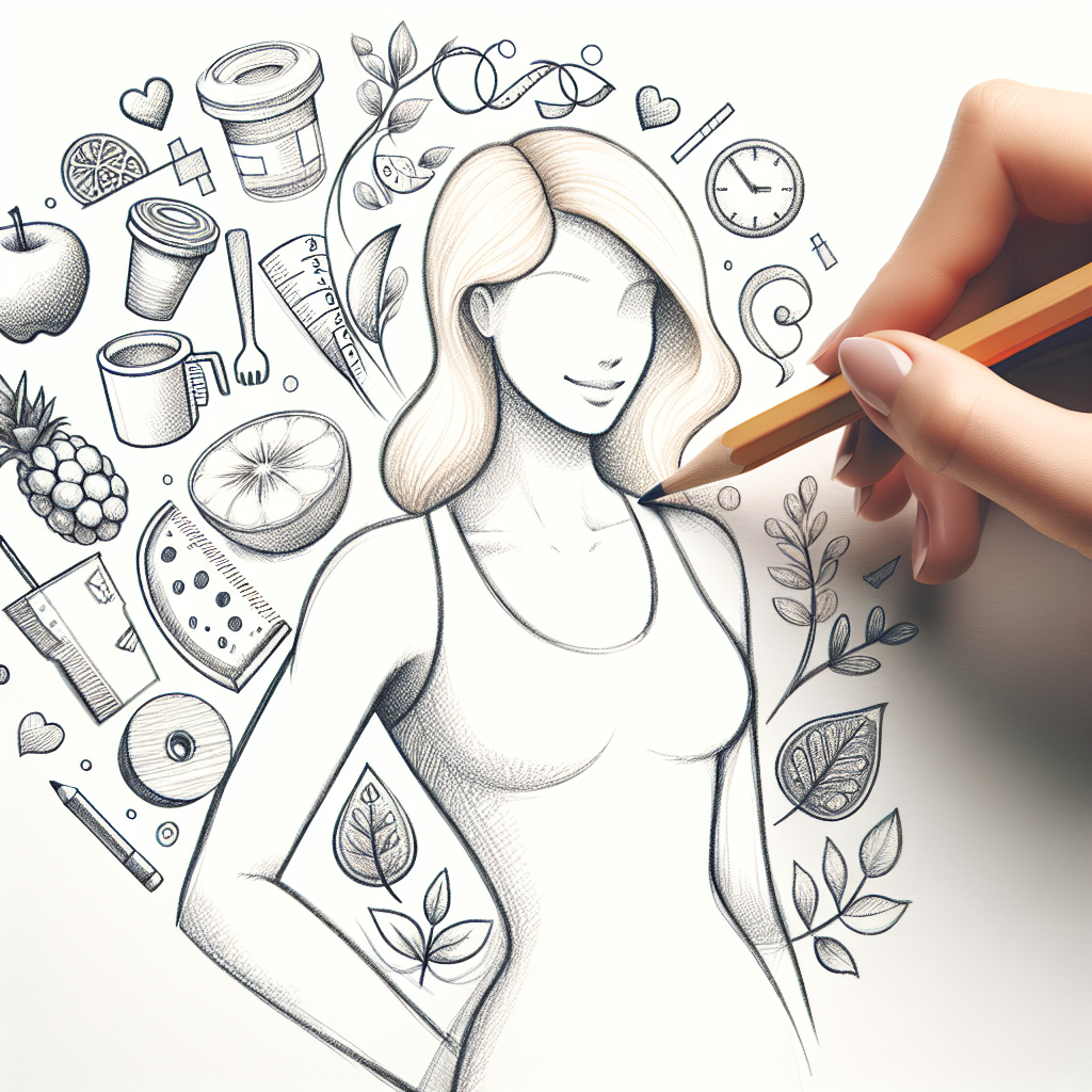 Pastelková ilustrace znázorňující téma: Zdravý životní styl