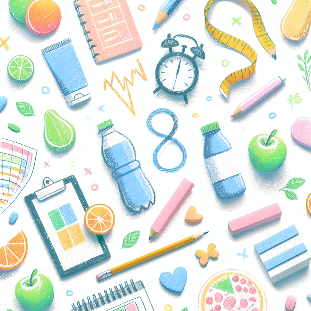 Pastelková ilustrace znázorňující téma: Zdraví a životní styl