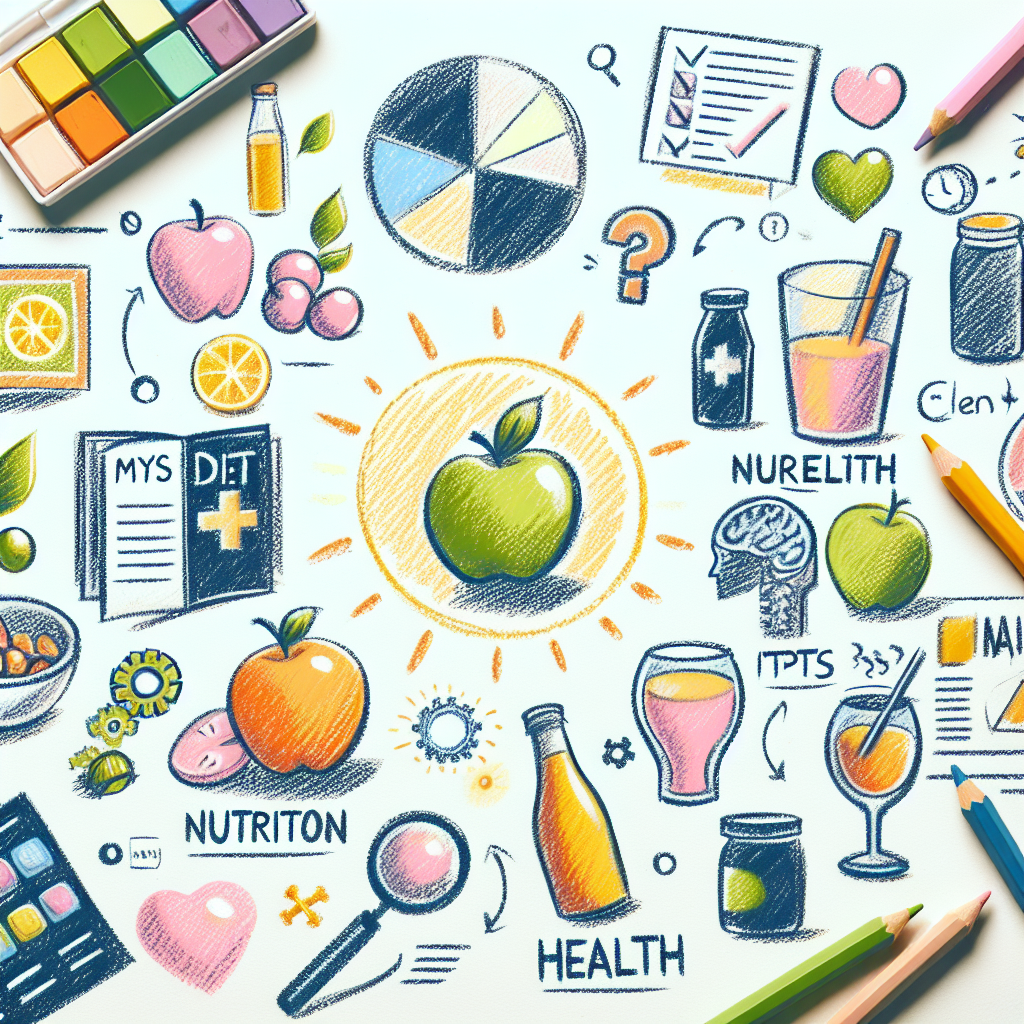 Pastelková ilustrace znázorňující téma: Zdravá výživa
