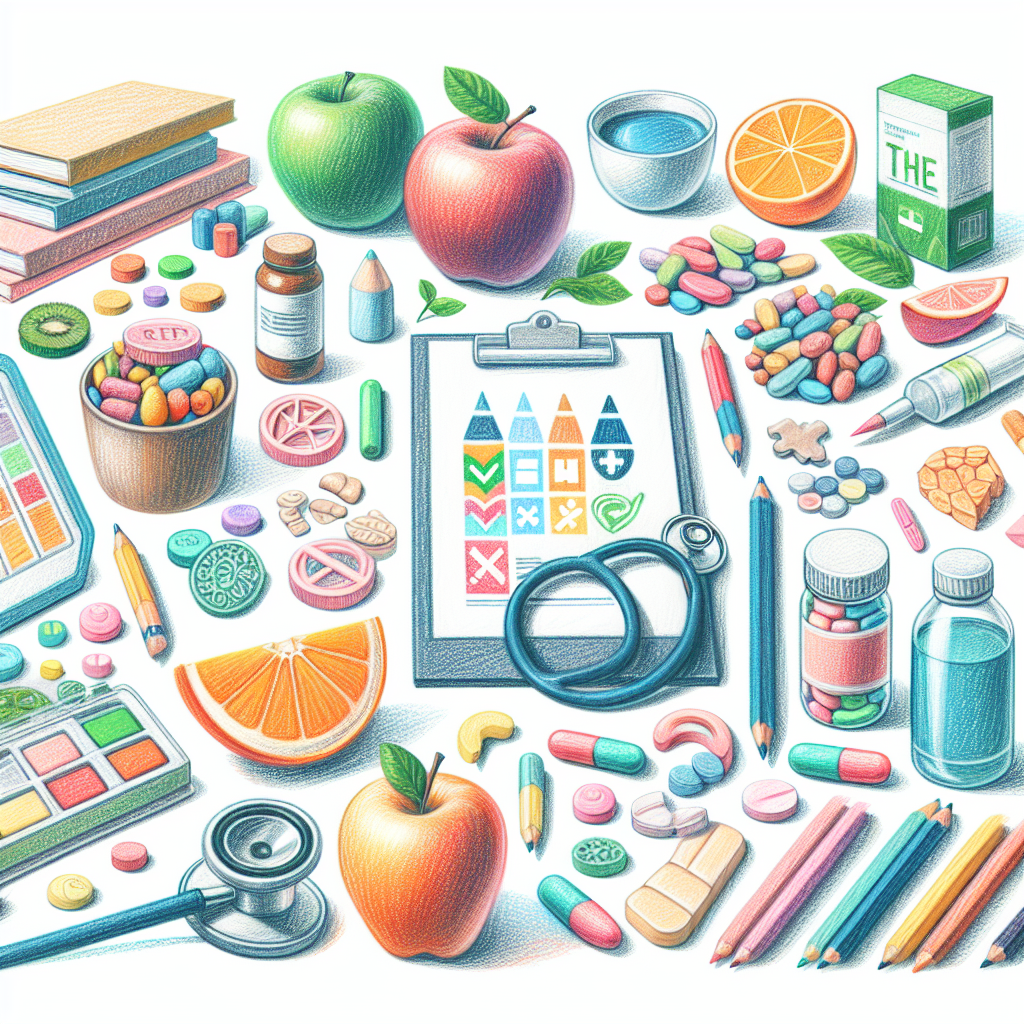 Pastelková ilustrace znázorňující téma: Zdraví