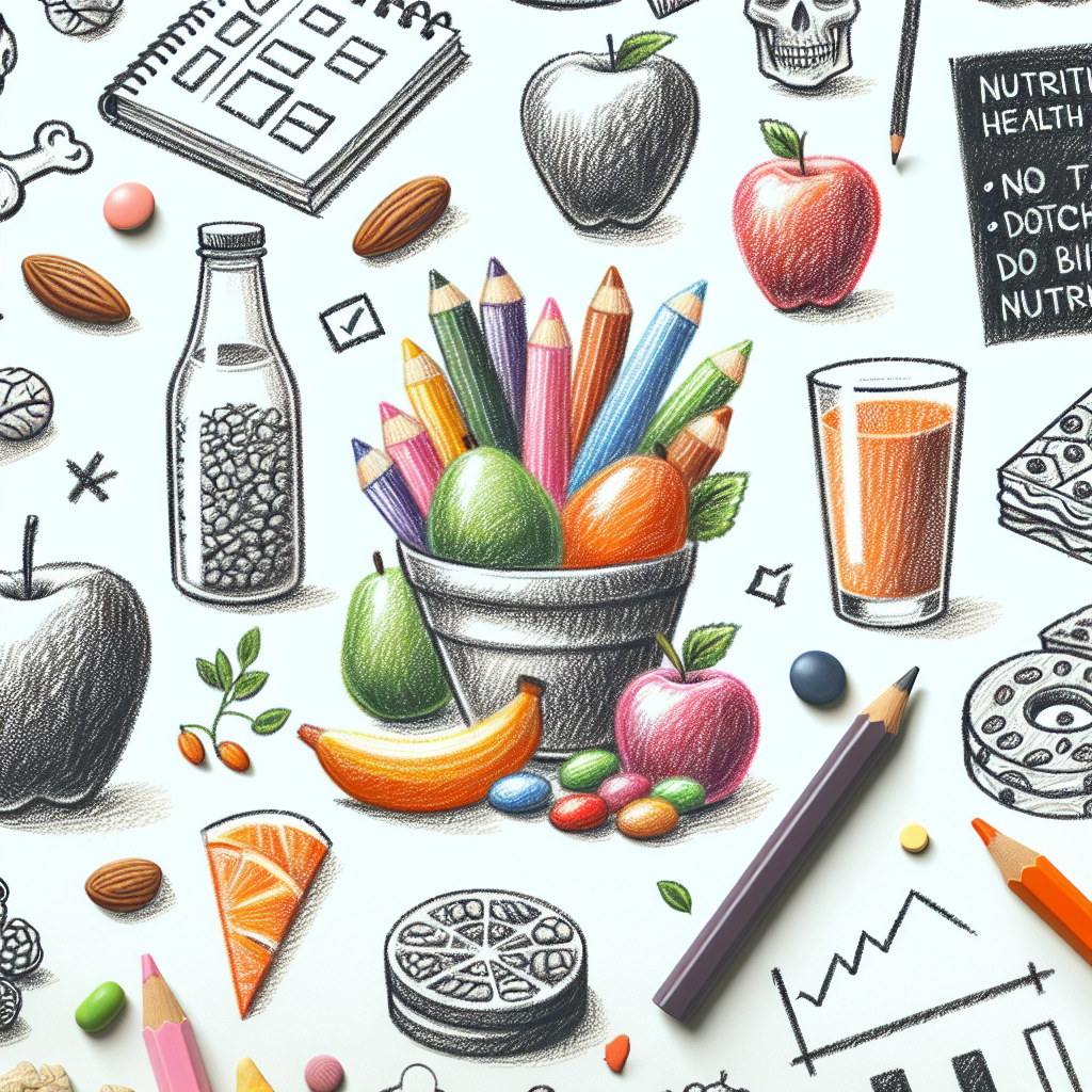 Pastelková ilustrace znázorňující téma: Zdravá výživa