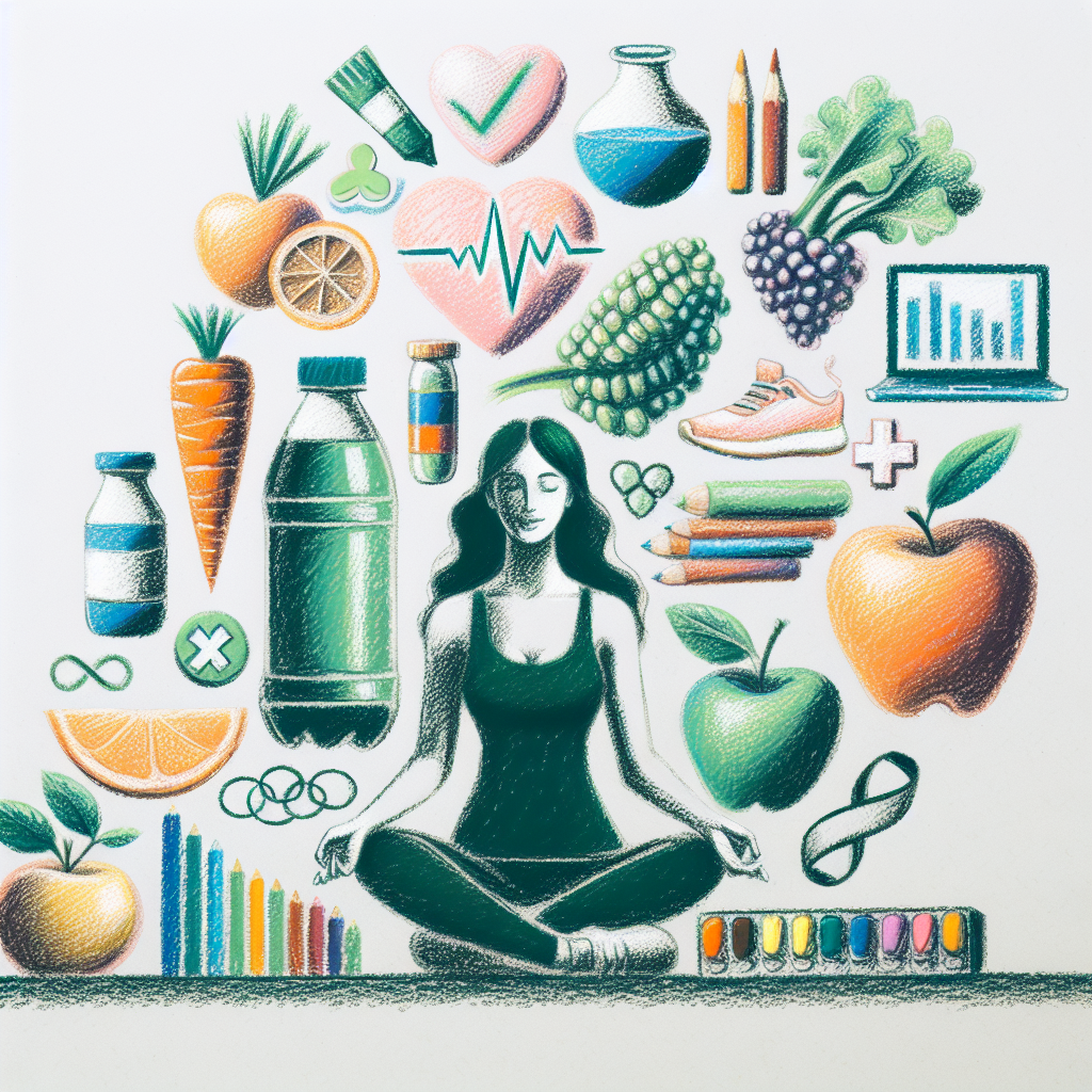 Pastelková ilustrace znázorňující téma: Zdraví