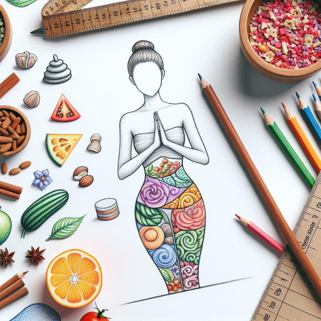 Pastelková ilustrace znázorňující téma: Hubnutí