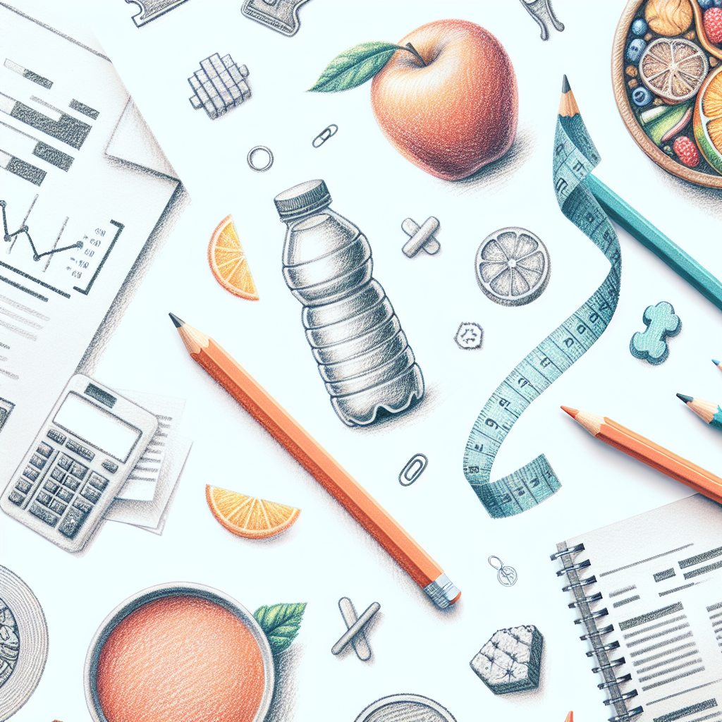 Pastelková ilustrace znázorňující téma: Hubnutí a cvičení