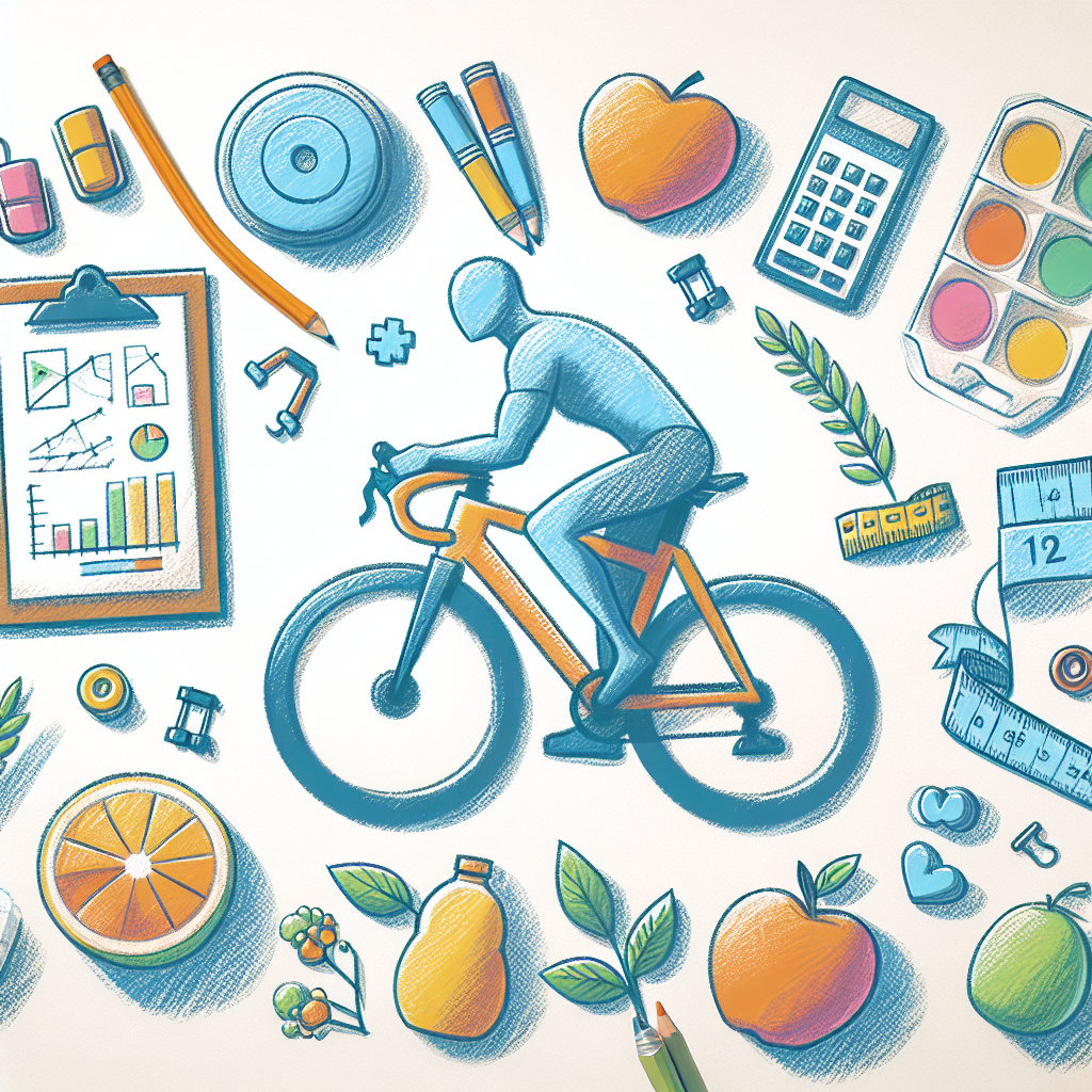 Pastelková ilustrace znázorňující téma: Cyklistika