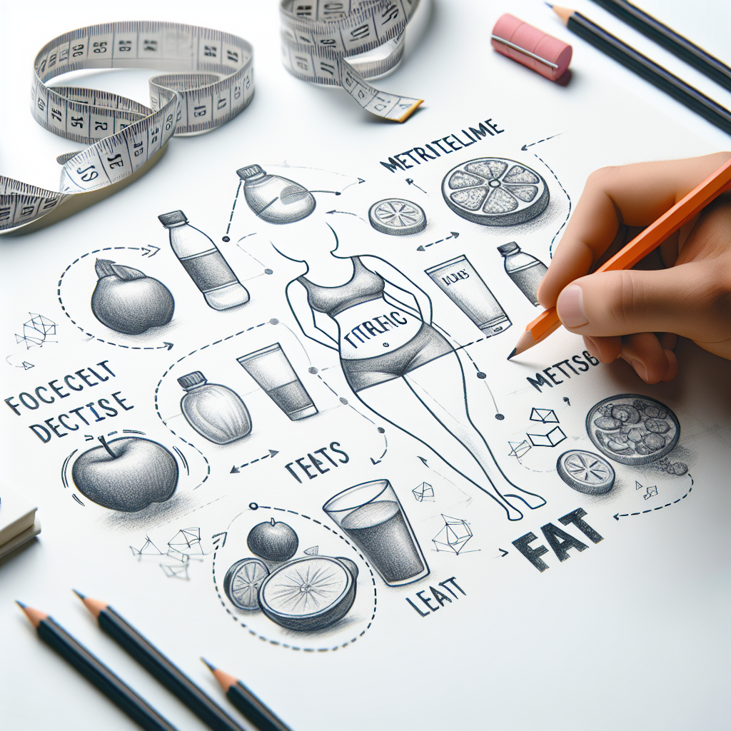 Pastelková ilustrace znázorňující téma: Hubnutí