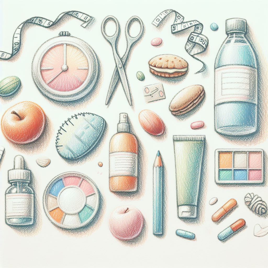 Pastelková ilustrace znázorňující téma: Zdraví a výživa