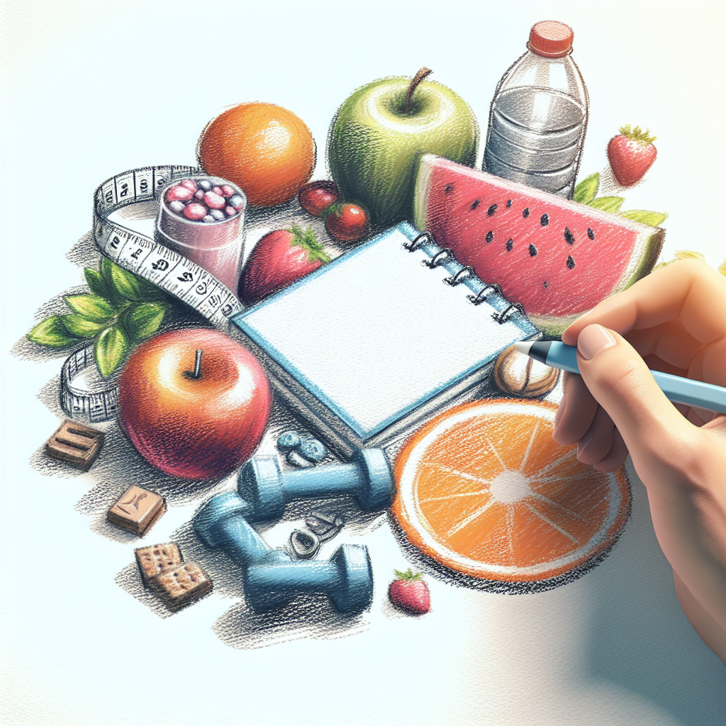 Pastelková ilustrace znázorňující téma: Hubnutí