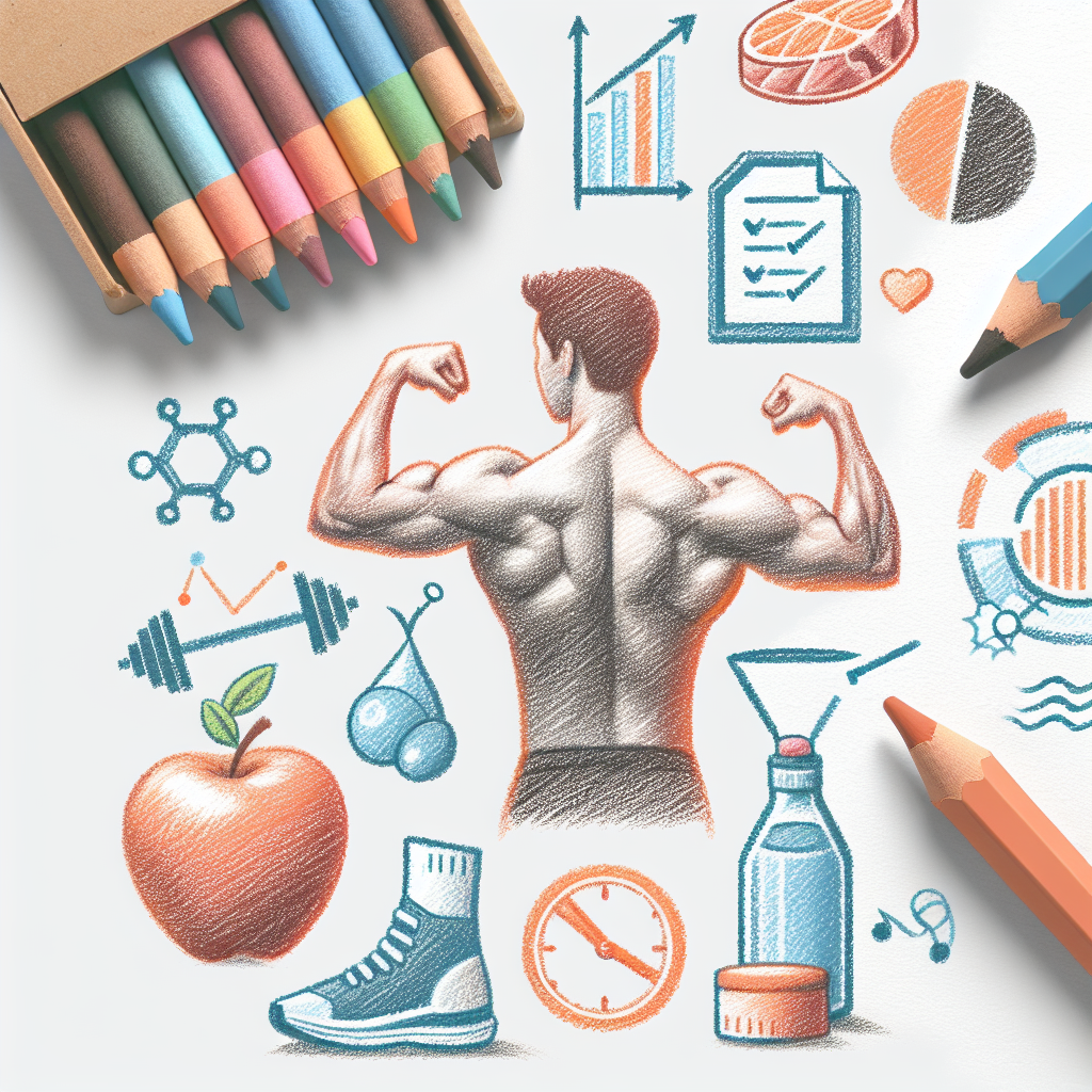 Pastelková ilustrace znázorňující téma: Fitness