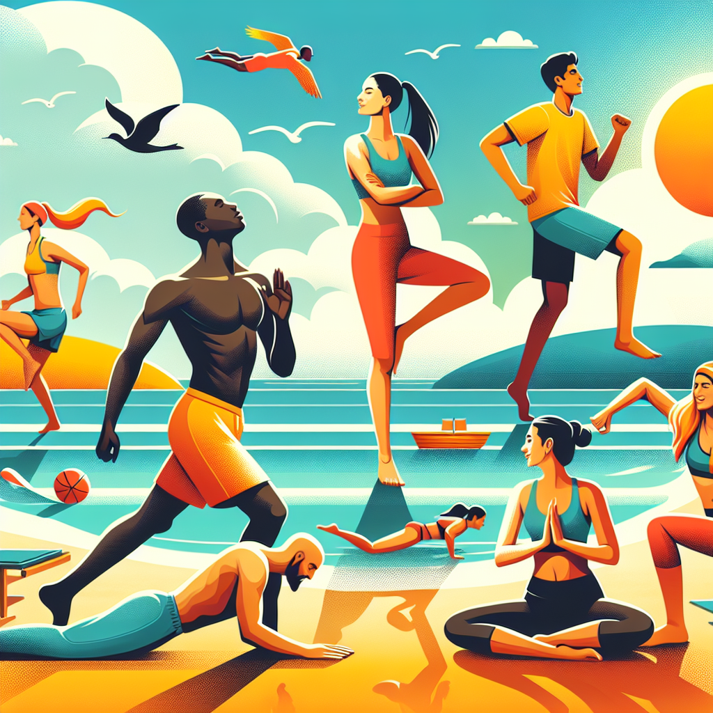 Ilustrace znázorňující téma: Cvičení a fitness