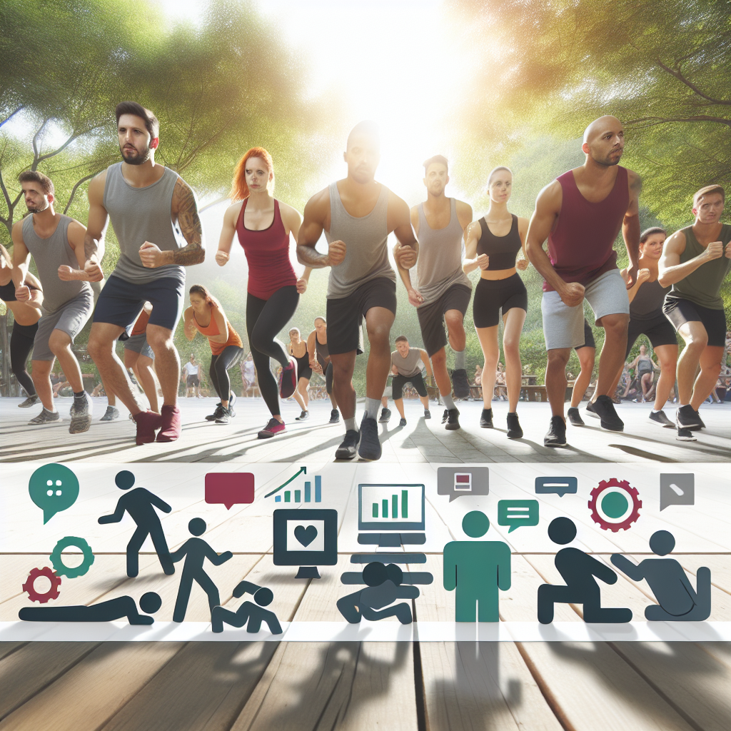 Ilustrace znázorňující téma: Cvičení a fitness