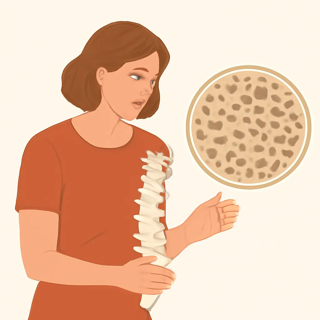 Ilustrace znázorňující téma: Co je osteoporóza a jak ji předejít?