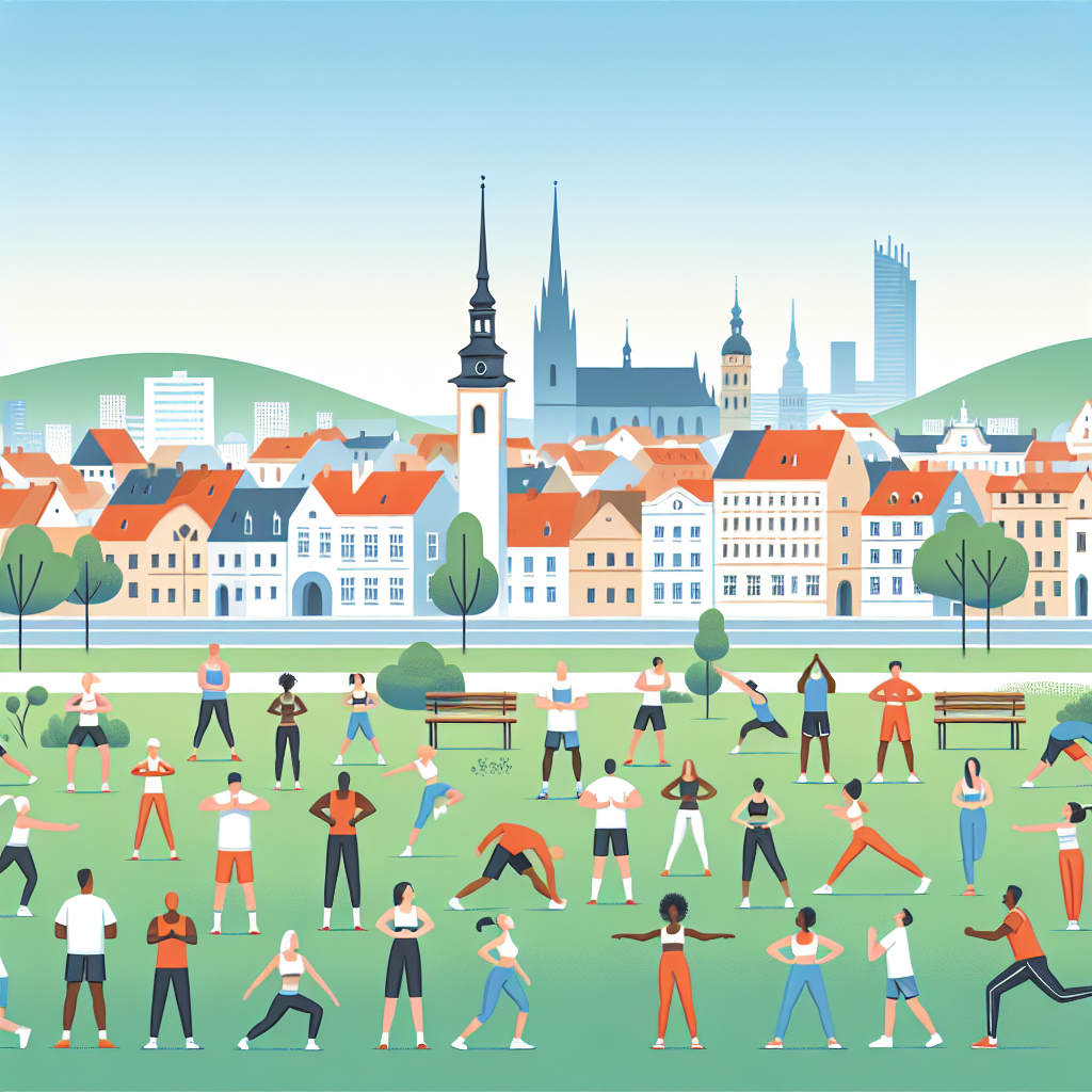Ilustrace znázorňující téma: Cvičení a fitness