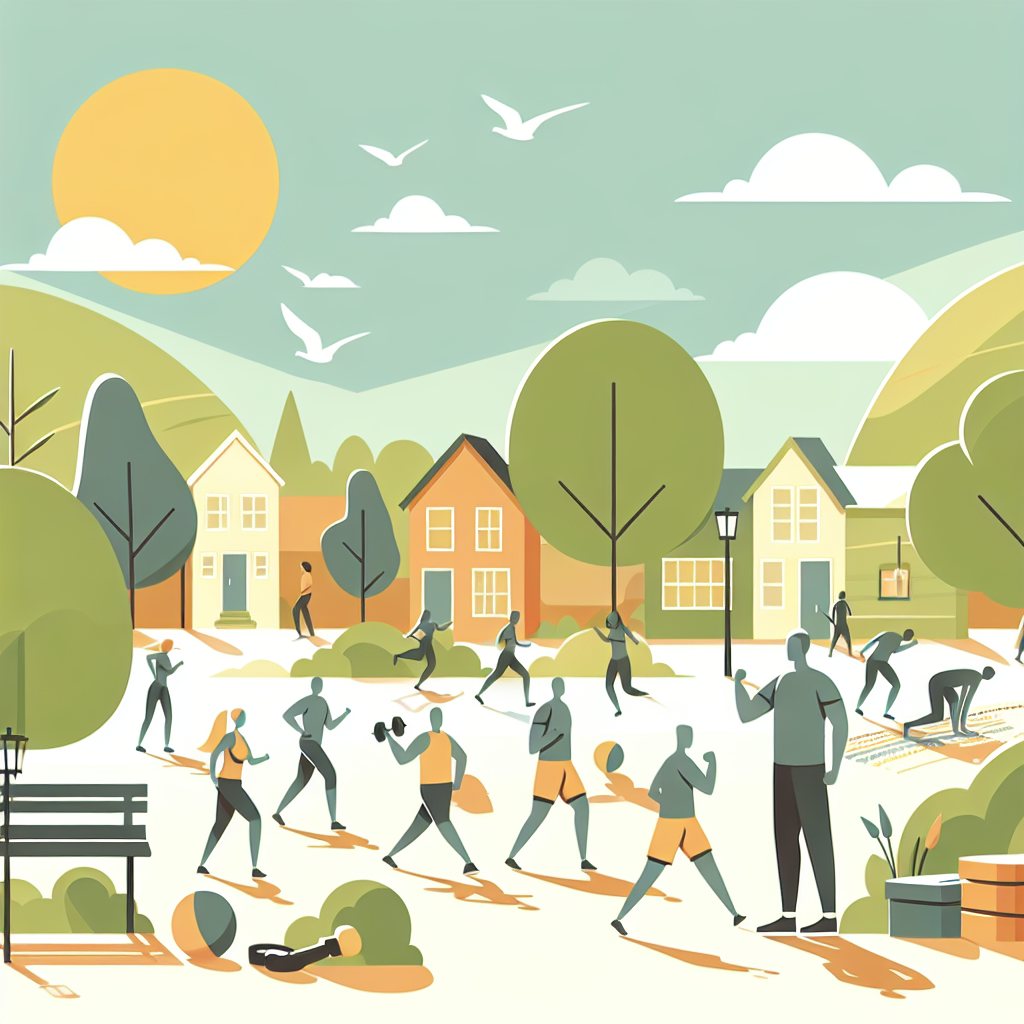 Ilustrace znázorňující téma: Cvičení a fitness