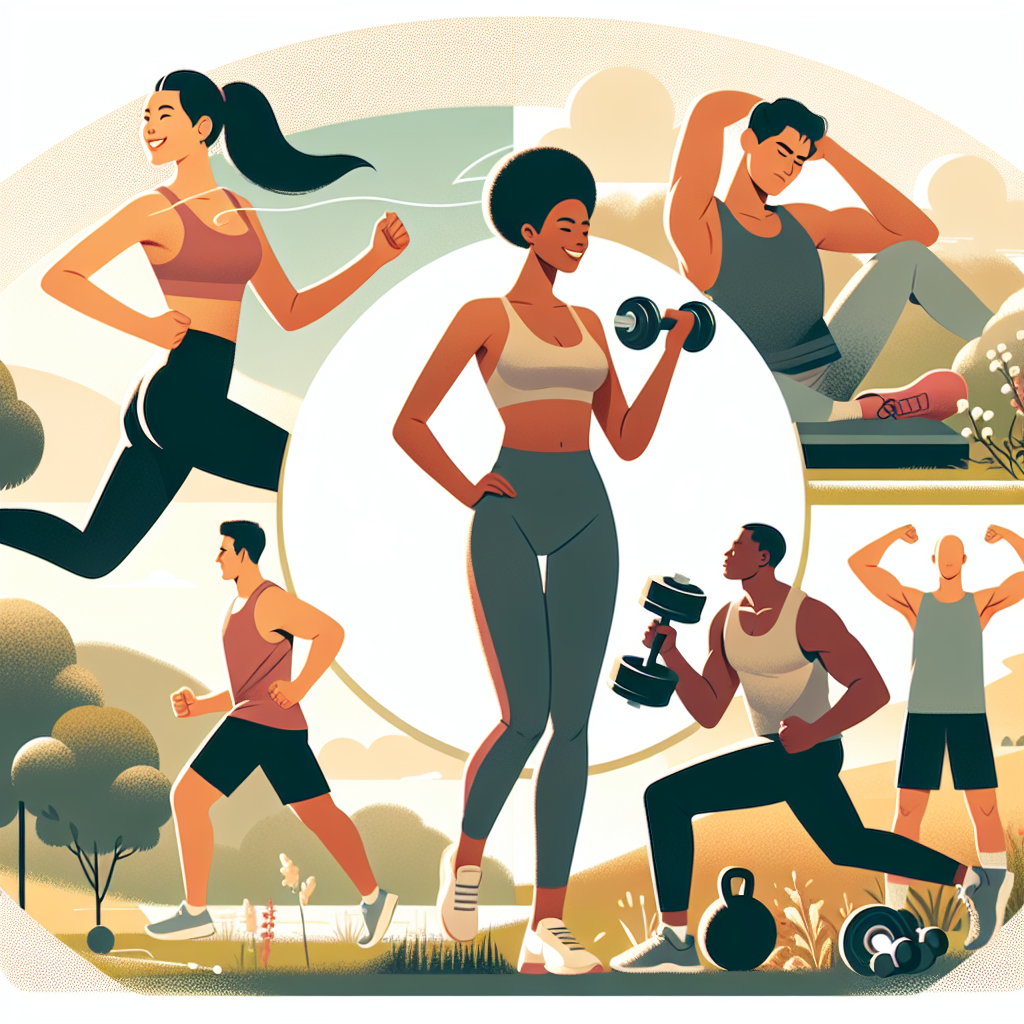 Ilustrace znázorňující téma: Zdraví a fitness