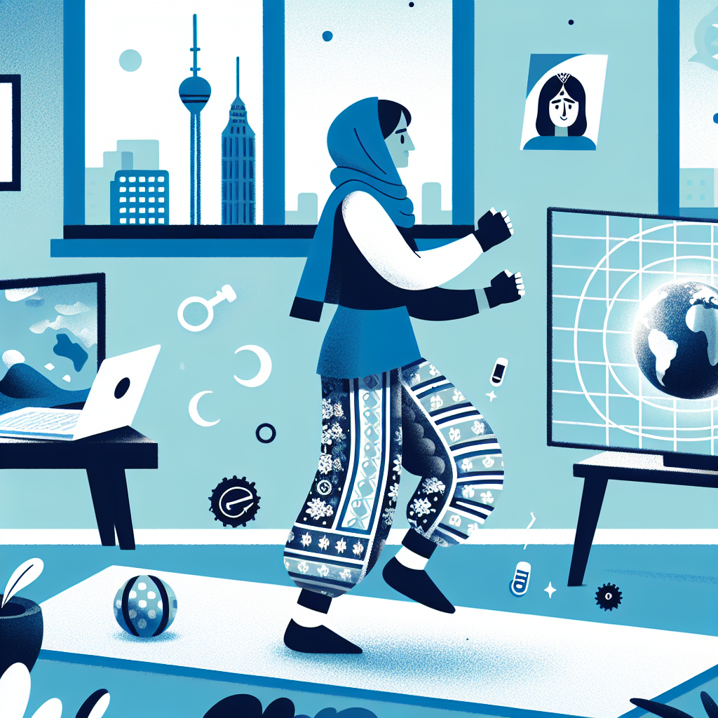 Ilustrace znázorňující téma: Cvičení a zdraví
