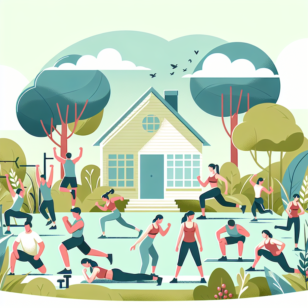 Ilustrace znázorňující téma: Cvičení a fitness