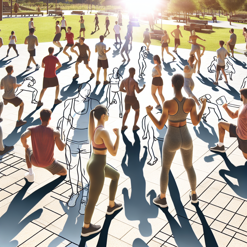 Ilustrace znázorňující téma: Cvičení a zdraví