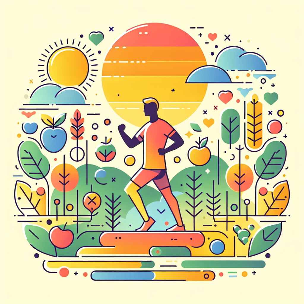 Ilustrace znázorňující téma: Zdraví a fitness
