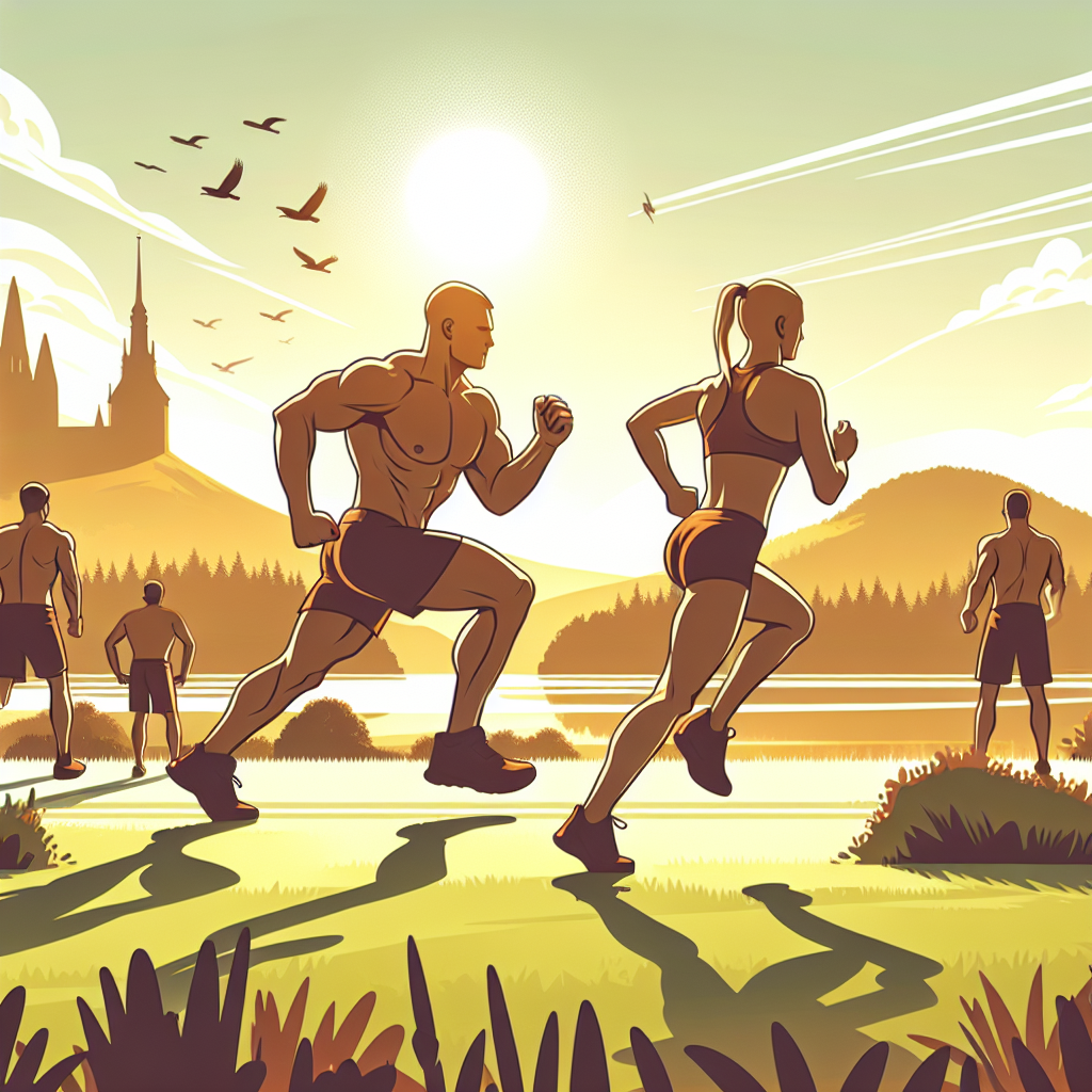 Ilustrace znázorňující téma: Cvičení a zdraví