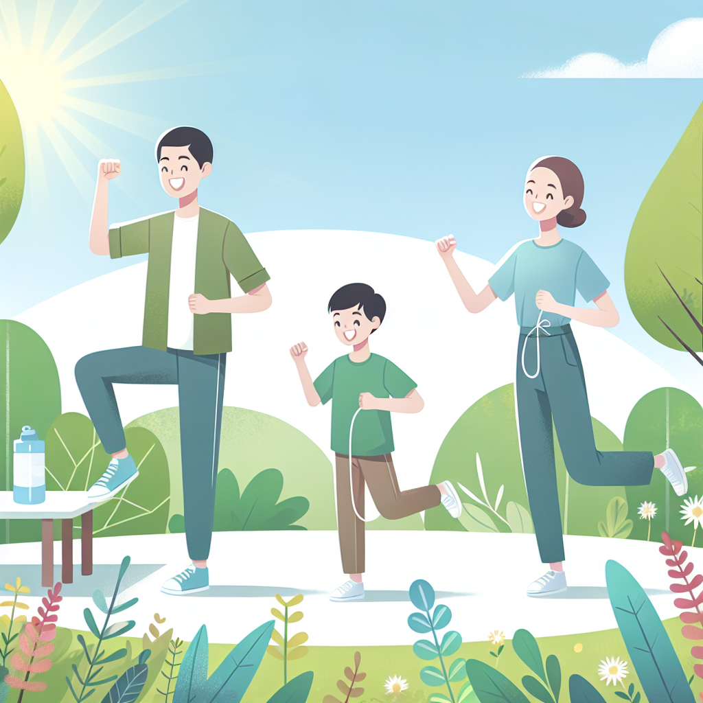 Ilustrace znázorňující téma: Cvičení a zdraví