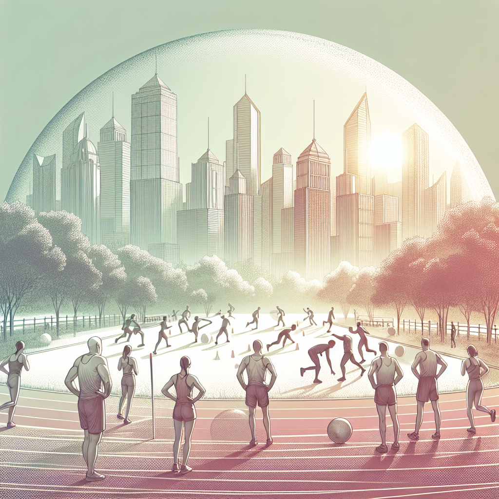 Ilustrace znázorňující téma: Cvičení a sport
