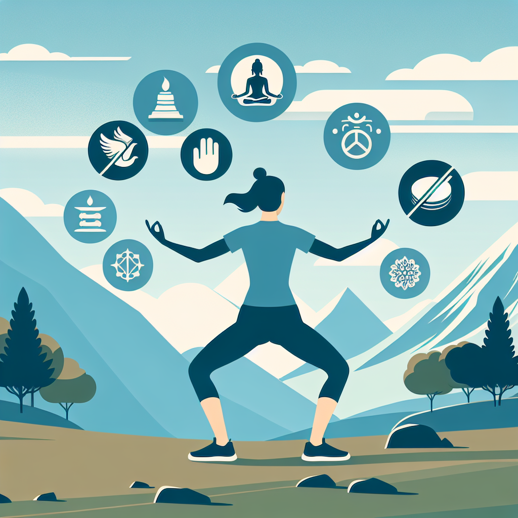 Ilustrace znázorňující téma: Cvičení a fitness